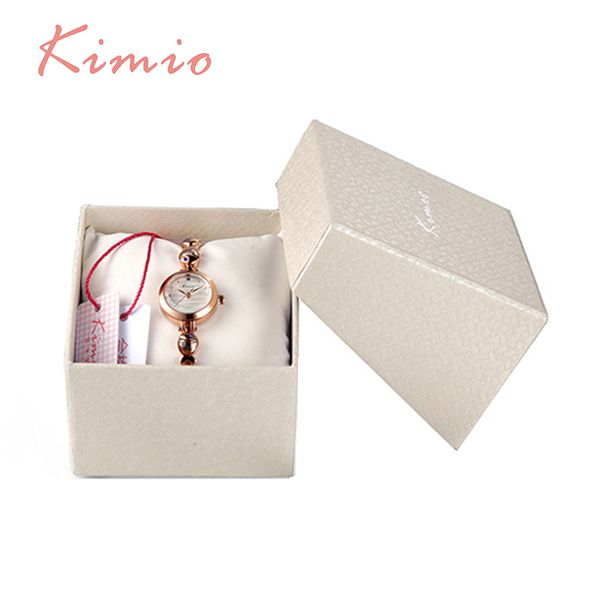 

kimio square paper sponge black watch case gift box storage box for watches jewelry, Black;blue