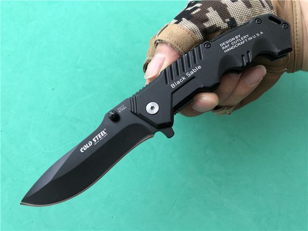 

Cold Steel HY217 Folding knife 7Cr17 steel blade Plain Manual opening EDC Tactical Knife Black sable Camping Survival Gear Knives P374Q