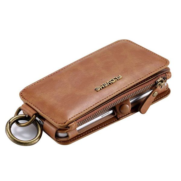 

floveme for iphone x case ranger 2in1 multi-functional leather handbag retro business wallet case for samsung note 8 phone case