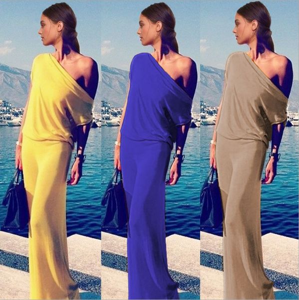 solid short sleeve maxi sheath dress
