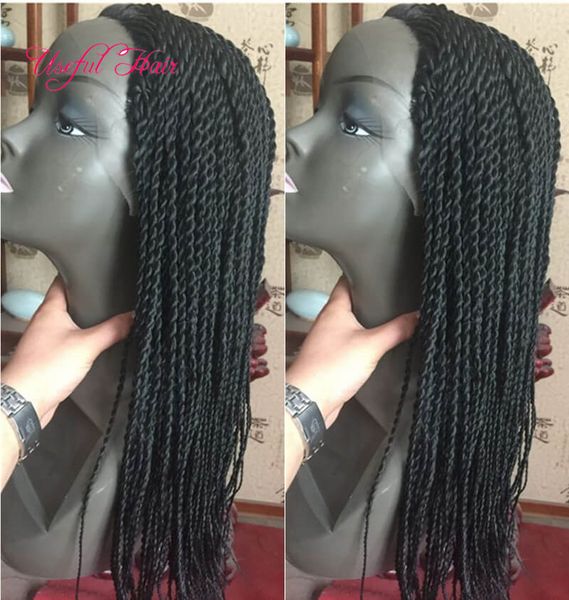

22inch glueless full lace wigs lace front curly synthetic box braids wigs black synthetic wigs for black women braided lace wig pre plucked