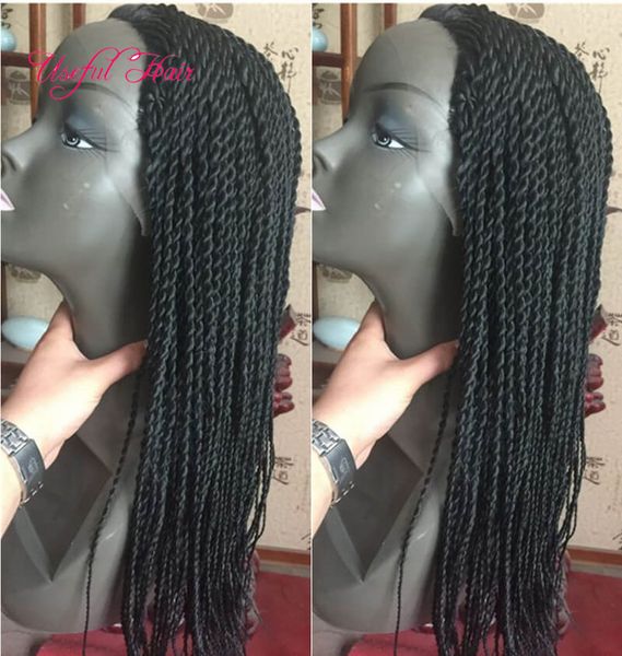 

22inch glueless full lace wigs lace front curly synthetic box braids wigs black synthetic wigs for black women braided lace wig pre plucked