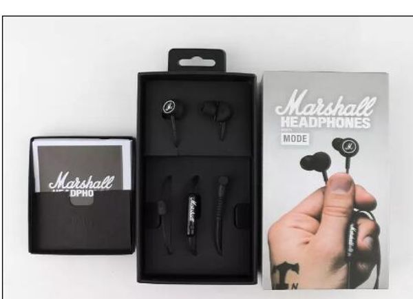 

Marshall MODE Headphones In Ear Headset Black Earphones With Mic HiFi Ear Buds Headphones Universal For Mobile Phones top selling 2018