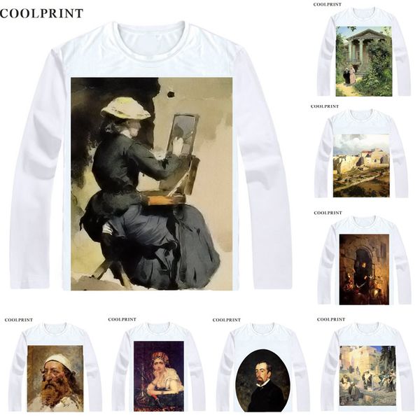

polenov vasily dmitrievich t-shirts long sleeve anime shirts oil painting golova evreja wassilij dimitriewitsch arest cosplay shirt, Black