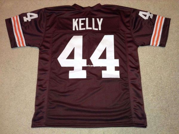 

retro custom sewn stitched #44 leroy kelly mitchell & ness jersey men's football jerseys rugby, Black;blue