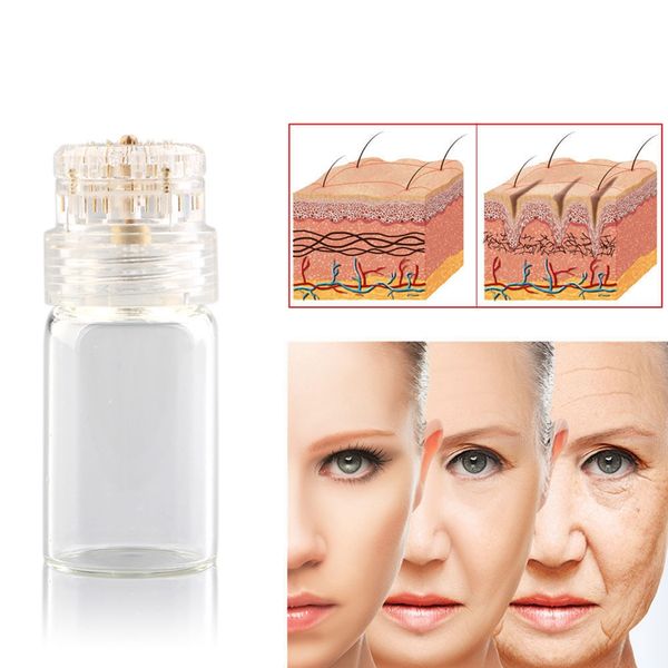 

50pcs hydra needle 20 aqua micro channel mesotherapy gold needle fine touch system derma stamp dhl