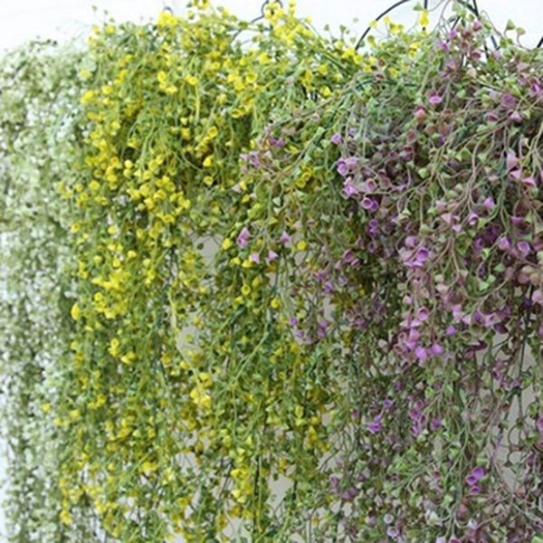 

wall mounted plant plastic vine fake greenery for home wedding party artificial decorative flowers festive party supplies