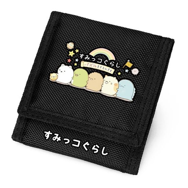 

meancat cute animals japan cartoon sumikkogurashi wallets oxford sumikko wallets anime collection, Red;black