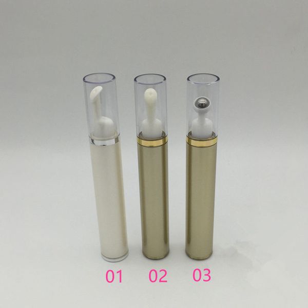 15 ML Weißgold Leere Kosmetikverpackungen Kunststoff Weiche Tube Augencreme Gel Verpackung Tube Container schnelles verschiffen F578