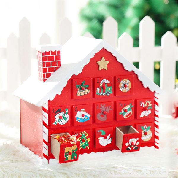 

2017 new christmas decoration decoration christmas chalet candle countdown drawer