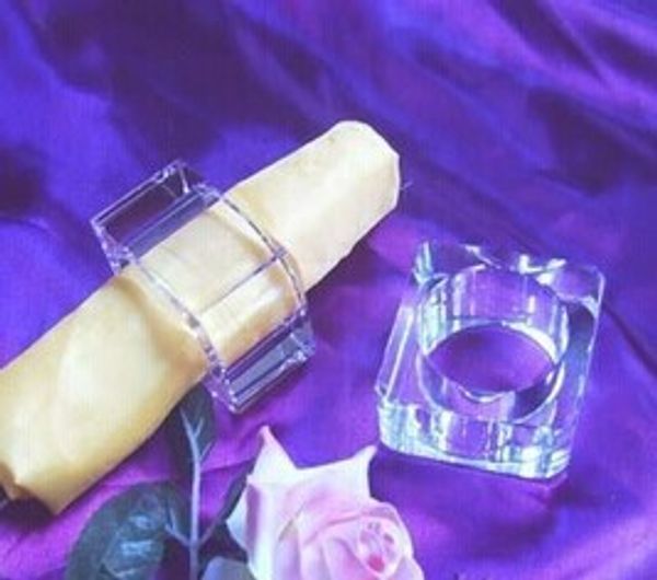 

wholesale cube clear crystal napkin holder for l party table decoration napkin rings