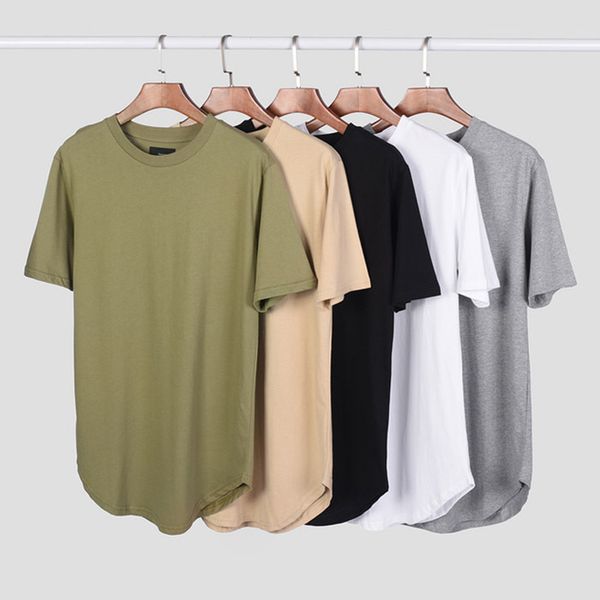 Neue Mode Hohe Qualität Dance Street Design Arc Saum Kurzarm T Shirt Für Männer Mit Kostenloser Versand