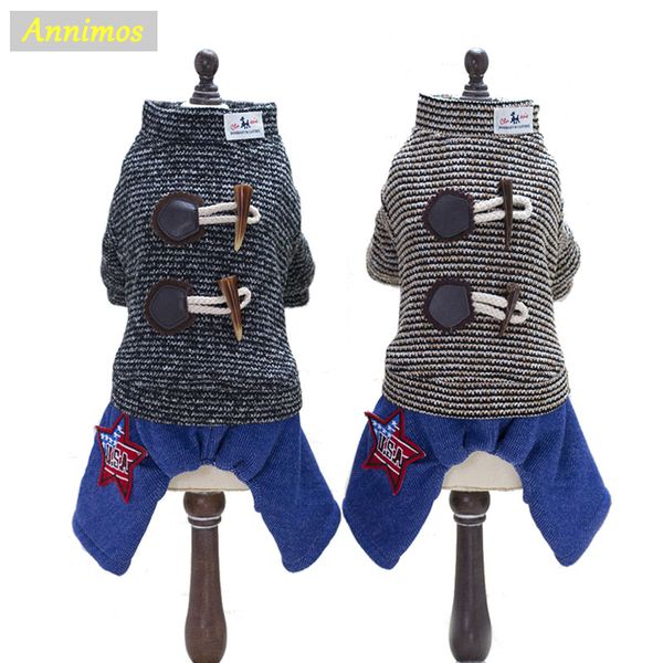 2018 Mais Novo Pet Knight Traje Quatro Pernas Cão Jumpsuits Casaco de Casaco de Inverno para Chihuahua Yorkshire Puppies Sweater -T3