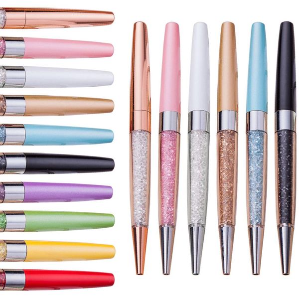 

fangnymph crystal pen diamond ballpoint pen creative gift school supplies office signature stationery, Blue;orange
