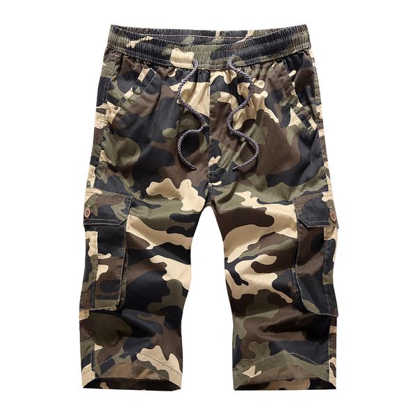 

como shorts summer mens camouflage 2018 leggings half length trousers with pockets casual cotton army shorts big size, White;black