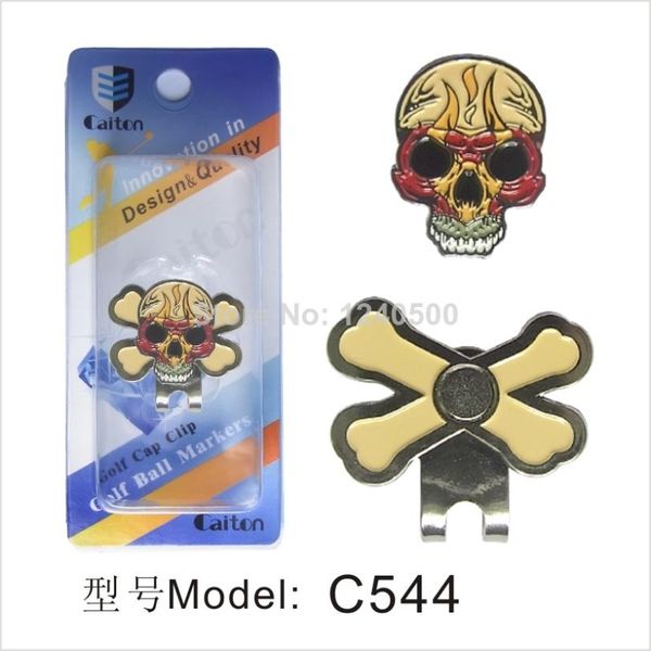 

the skull golf ball marker with hat clip, brand new, wholesale price, golf accessories