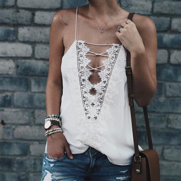 

casual lining summer satin lace up camis women reversible lace camisole adjustable strap camisole tank female, White