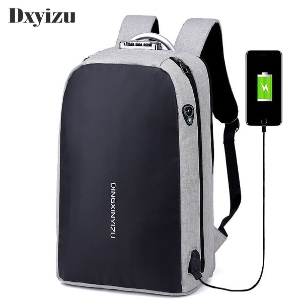 

2018 new men's business leisure multi-functional computer bag rucksacks easy matching and fashion schoolbag travel backpack