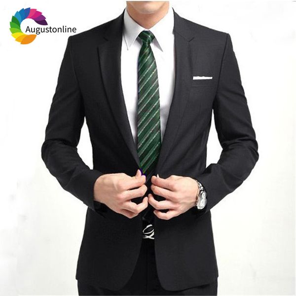 

2018 slim fit black business men suits for wedding formal costume groom prom tuxedo man blazer traje hombre jacket+pants, White;black