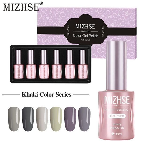 

mizhse uv gel nail polish 18ml khaki gel lak semipermanente nagellak rubber base all for manicure nail design novelty, Red;pink