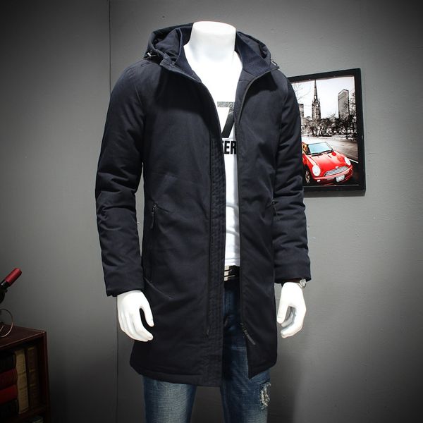 

8xl 7xl 6xl 5xl in the long winter cotton padded clothes men  warm coat fat fat thick jacket hooded cotton down ing, Black