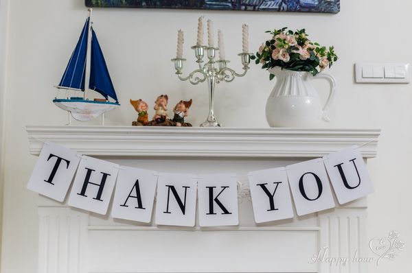 

thank you wedding card banner bunting wedding p prop