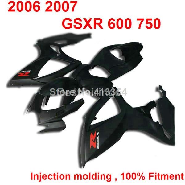 

injection molding fairing kit for suzuki gsxr600 gsxr750 2006 2007 black gsxr 600 750 06 07 iu96
