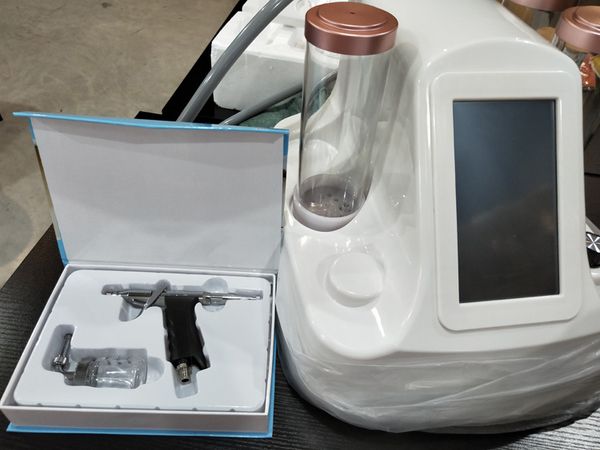 

hydro diamond dermabrasion peeling machine facial skin care oxygen water aqua jet peel spa machine 6 in 1, Black;white