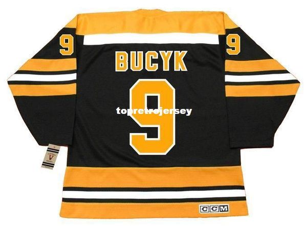 

wholesale mens johnny bucyk boston bruins 1974 ccm vintage away retro hockey jersey, Black;red