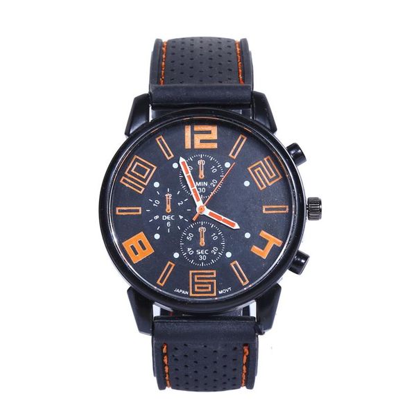 

quartz wrist watche orange men fashion watch women round glass dropshipping watch sport pu leather band analog may0820, Slivery;brown