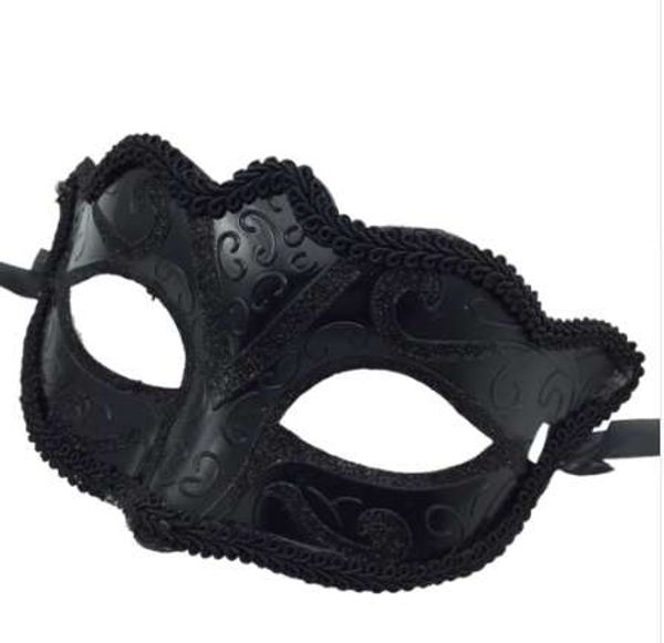 1PCStSales Uomo Sesso Donna Maschera da ballo in maschera Maschera veneziana per gli occhi Nuovo Carnevale nero Costume in maschera Decorazione per feste