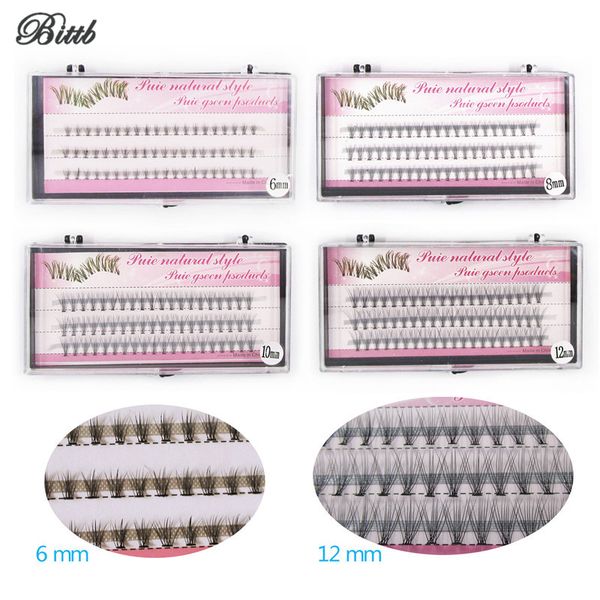 

bittb 60 clusters individual false eyelashes natural long eyelash extension lashes 6-12 mm handmade synthetic grafting eyelashes