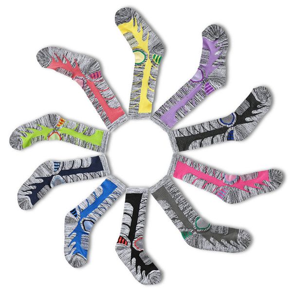 

autumn winter warm breathable long socks mens women outdoor climbing hiking skiing socks sport towel bottom sock cyrb3301, Black