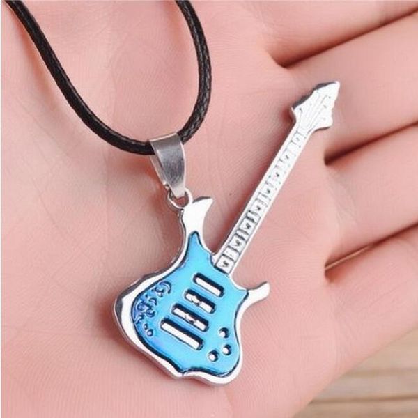 lega di musica rock punk delle donne degli uomini della collana del pendente della chitarra di stile di Hip Hop 10pcs/lot