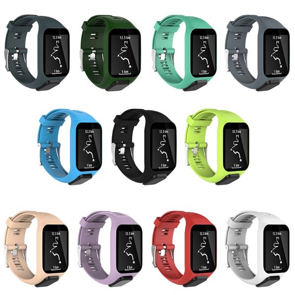 

silicone replacement wrist band strap for tomtom runner 2 3 spark 3 gps watch