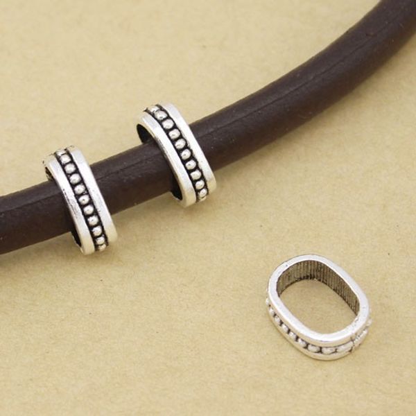 

10pcs/bag vintage big hole sideway charms european bead f1083, Black