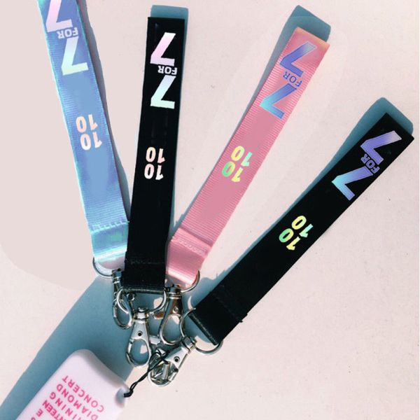 

fashion kpop got7 keyring 7 for 7 key chain return around phone pendant rope keychain name cellphone strap youngjae mark, Silver
