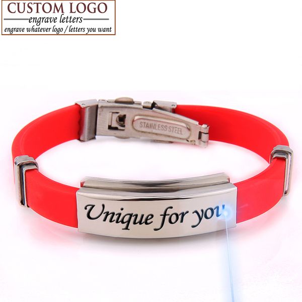 

валентина из нержавеющей стали браслеты для женщин резиновые id браслет мужчины браслет ювелирные изделия пара браслеты браслеты индивидуаль, Golden;silver