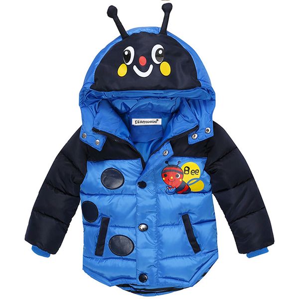 

2018 бесплатная доставка snowsuit зима дети мальчики куртки мода девушки зимнее пальто дети верхняя одежда мальчиков девочек пуховик hoohed, Blue;gray