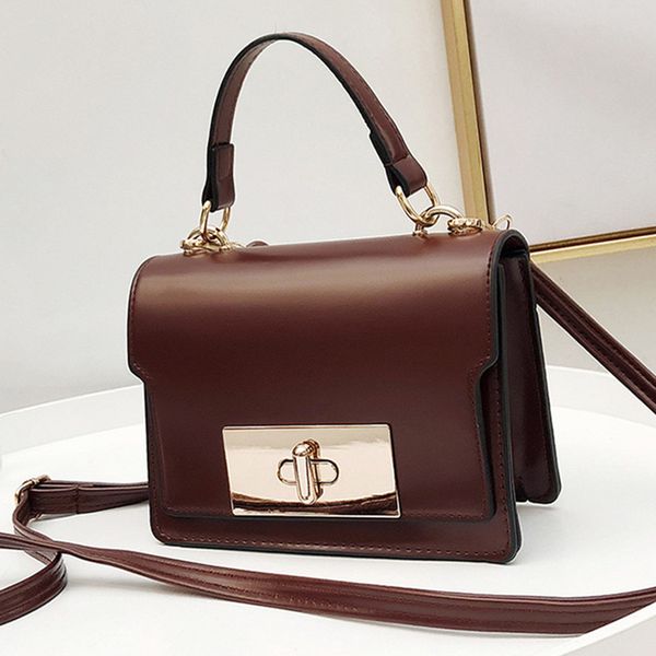 

trend 2018 brief vintage pu leather women's bag brown ladies shoulder bag fashion female black bags small women messenger bags