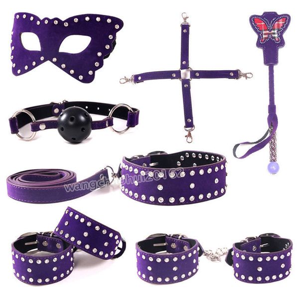 

slave bandage suede 7pc leather new set restraints #r91 shackle kit toys rvvwx