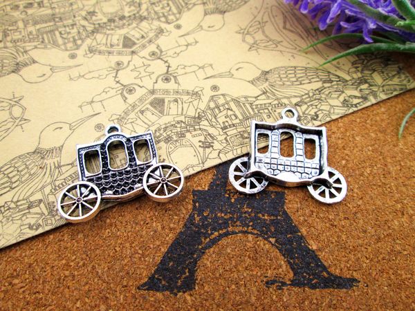 

24pcs carriage charm silver tone carriage charm pendants 30x22mm, Bronze;silver