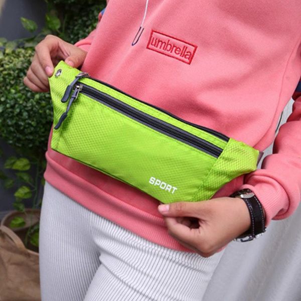 

waterproof zipper waist bag morning exercise pouch belt bum waist pouch zip bag fanny pack 8 colors