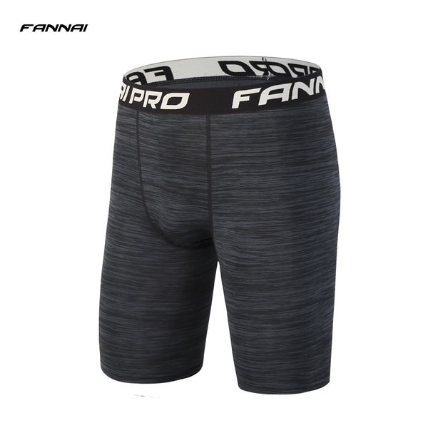 

fannai brand running shorts men sport compression tights fitness base layer workout clothes quick dry gym training shorts, Black;blue