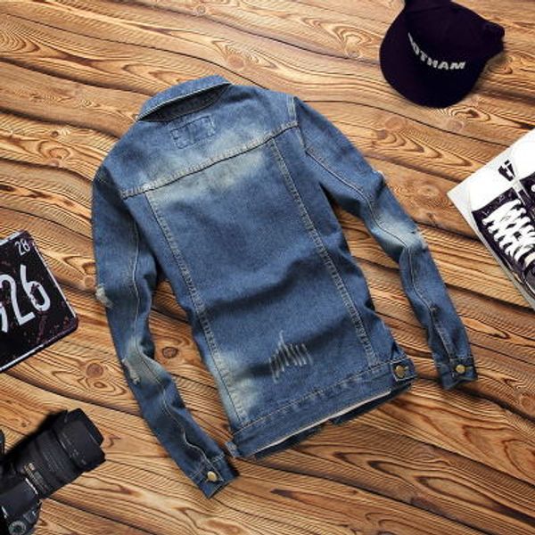 

new slim fit shirt jeans for men cotton camisa chemise denim shirt men wholesale long sleeve denim jacket blouse 4xl old frayed denim, White;black