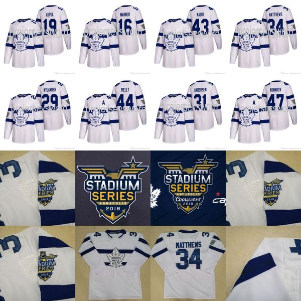 

toronto maple leafs 2018 stadium series jerseys mitch marner joffrey lupul auston matthews frederik andersen nazem kadri rielly komarov, Black;red