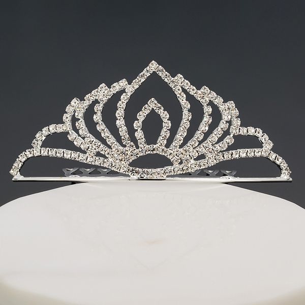 Kızlar taçlar rhinestones ile düğün takı gelin başlıkları doğum günü partisi performansı Pageant kristal tiaras düğün aksesuarları # BW-T078