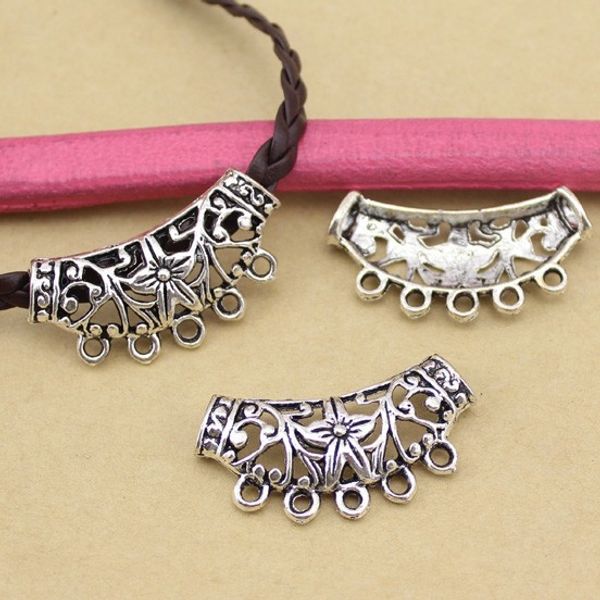 

10pcs/lot pendant link, jewelry connector,charms with loop 18*39mm,hole 4*6mm f1098, Silver