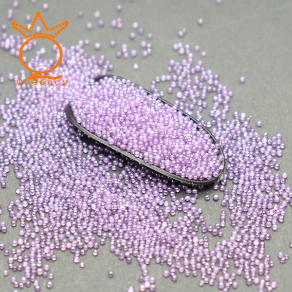 

queency light purple 3d caviar mini beads nails art gliers caviar manicure micro nail crystal ball 3d nail art decorations, Silver;gold