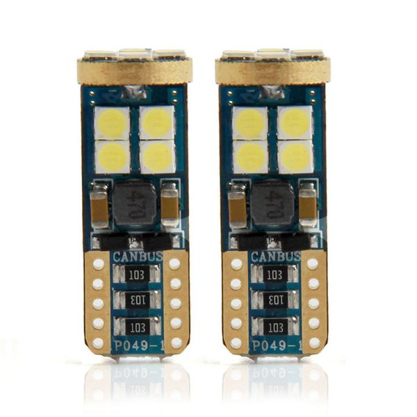 

2x 3.5w canbus t10 w5w led 12 smd interior 3030 led canbus no obc error 194 168 t10 instrument light bulb lamp white 12v dc